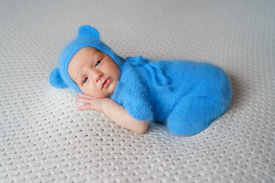 foto newborn tutina orsetto