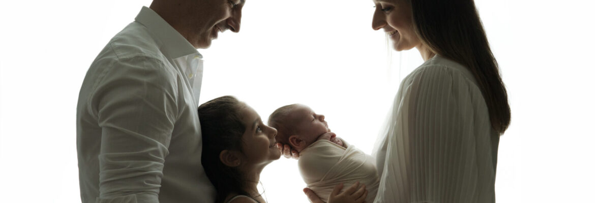Foto newborn e famiglia