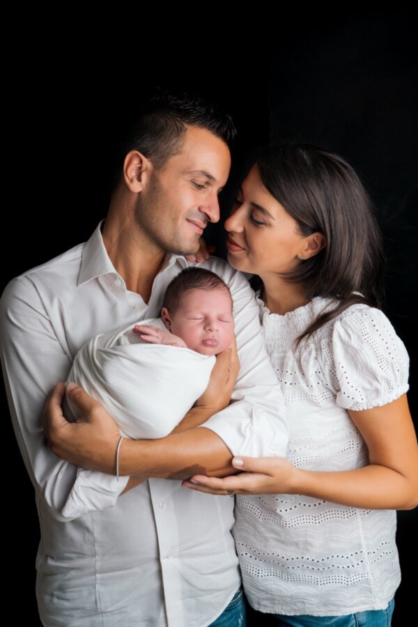 foto newborn e famiglia