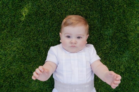 Bambino 8 mesi battesimo Napoli foto in casa